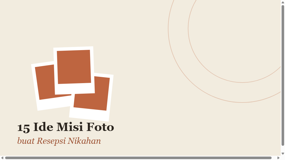 15 Ide Misi Foto Seru buat Resepsi Nikahan